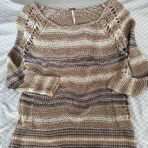 Free People Long Open Knit Sweater